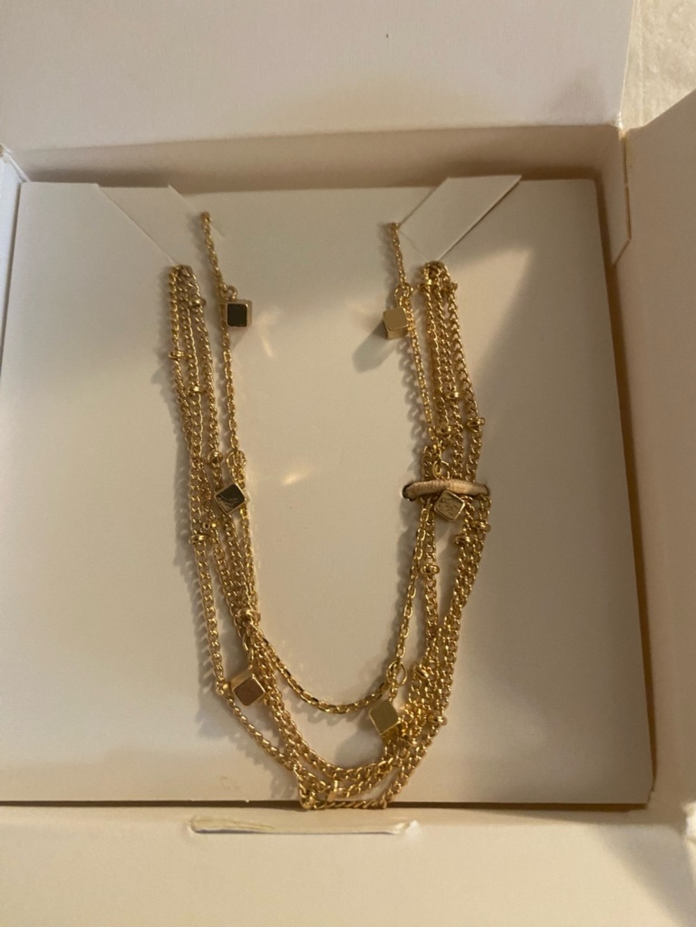 Lily Sky Gold Tone Layered Chain Bracelet Set NIB
